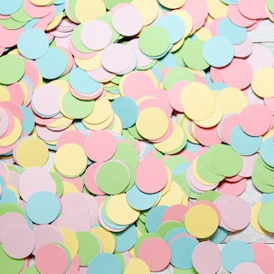 Pastel Paper Confetti: Double-Sided Party Table Decoration (5/8 inch