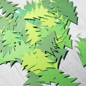 60 pcs - Paper Pine Tree, Christmas Trees Holiday Die Cut Shapes