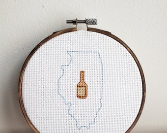 State Cross Stitch--Illinois/Beer