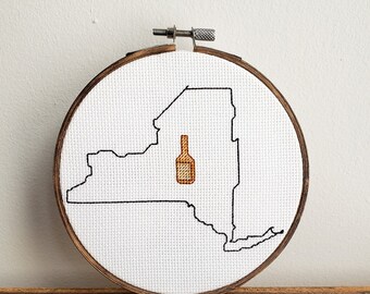 State Cross Stitch--New York/Beer