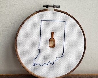 State Cross Stitch--Indiana/Beer