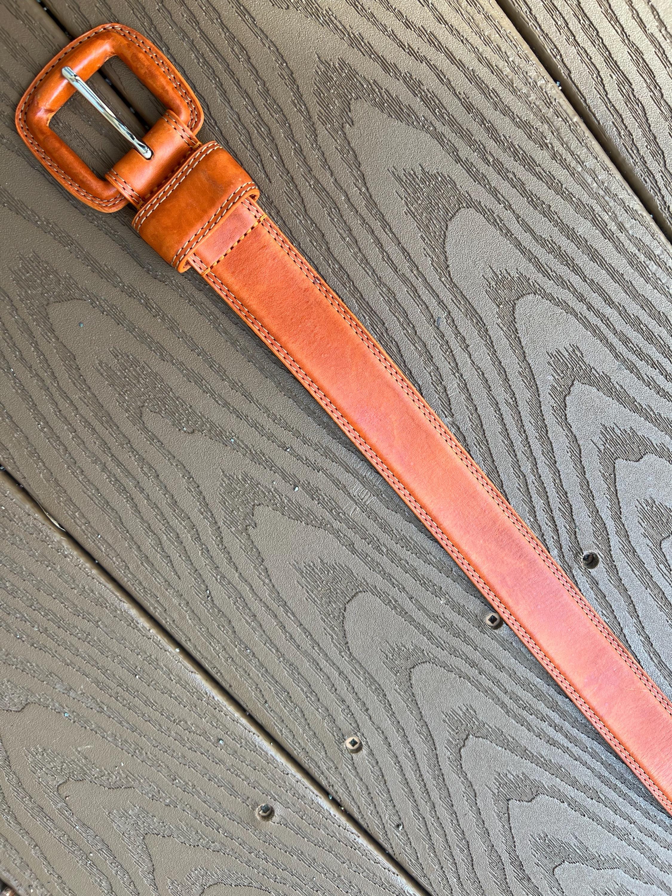 Linea Pelle Brown Leather Belt Snaps Vintage Vintage Western Linea Pelle Brown Leather Belt SZ M/L - Etsy main image 3