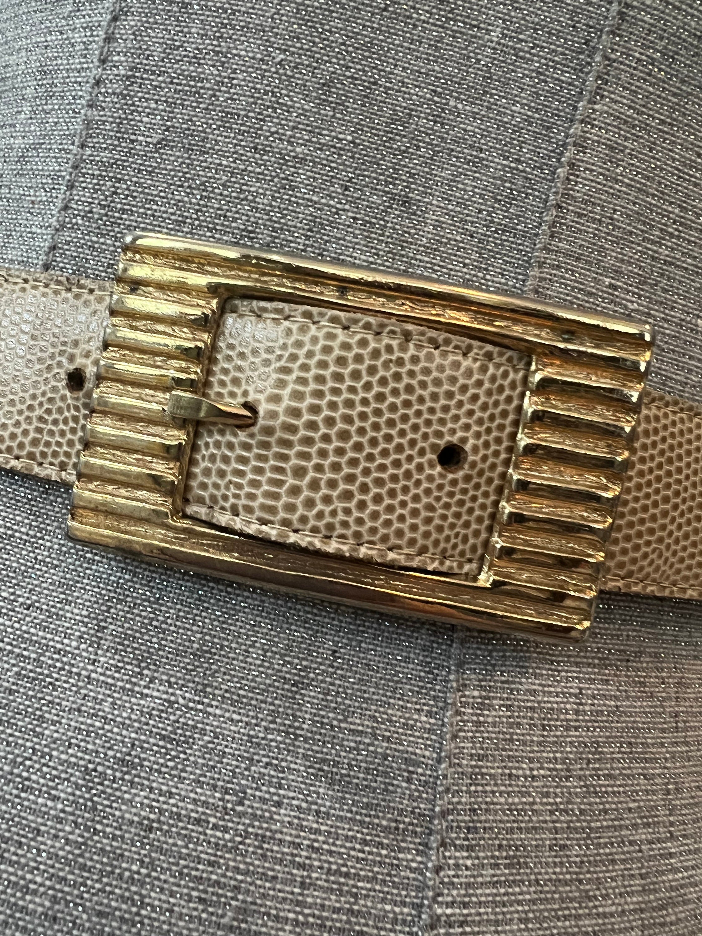 Vintage Tanner Beige Leather Belt with Pearl Buckle - M Tan Leather Belt – KMM & Co main image 2