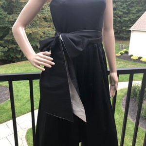 Tahari Arthur S Levine designer black satin strapless cocktail dress