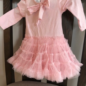 FAO newborn pink tulle skirt dress