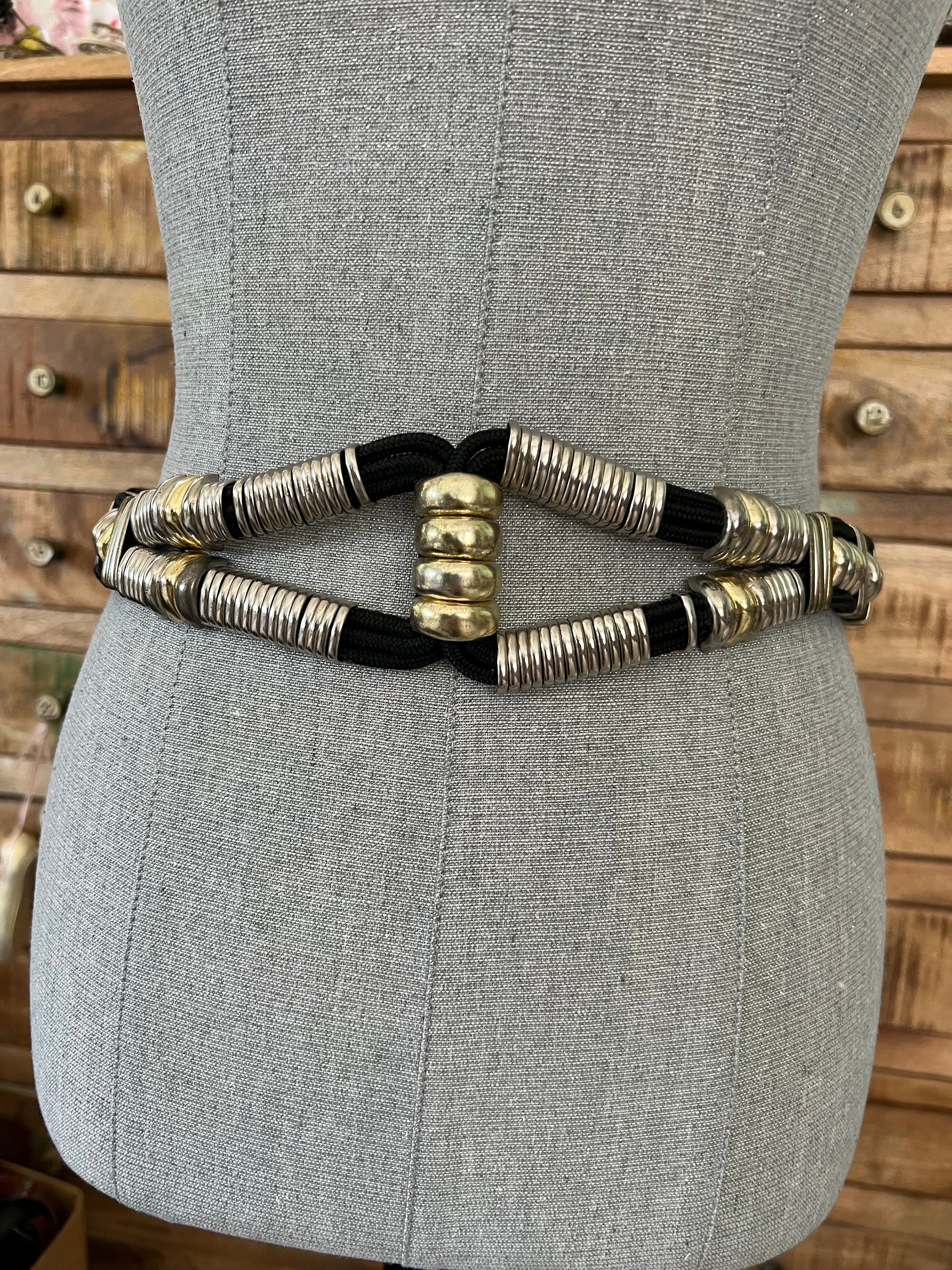 Vintage Artisan Made in Korea Silver Gold Tone Pendant Statement Belt Vintage Korea Belt - Etsy main image 4