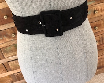 Vintage Givenchy Studded Suede Belt Vintage Designer Belt - Etsy display picture 1