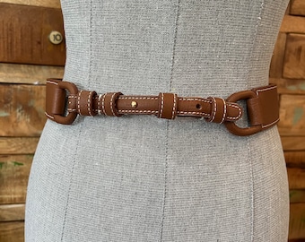 Talbots Vintage Bamboo Buckle Brown Belt - Etsy display picture 2