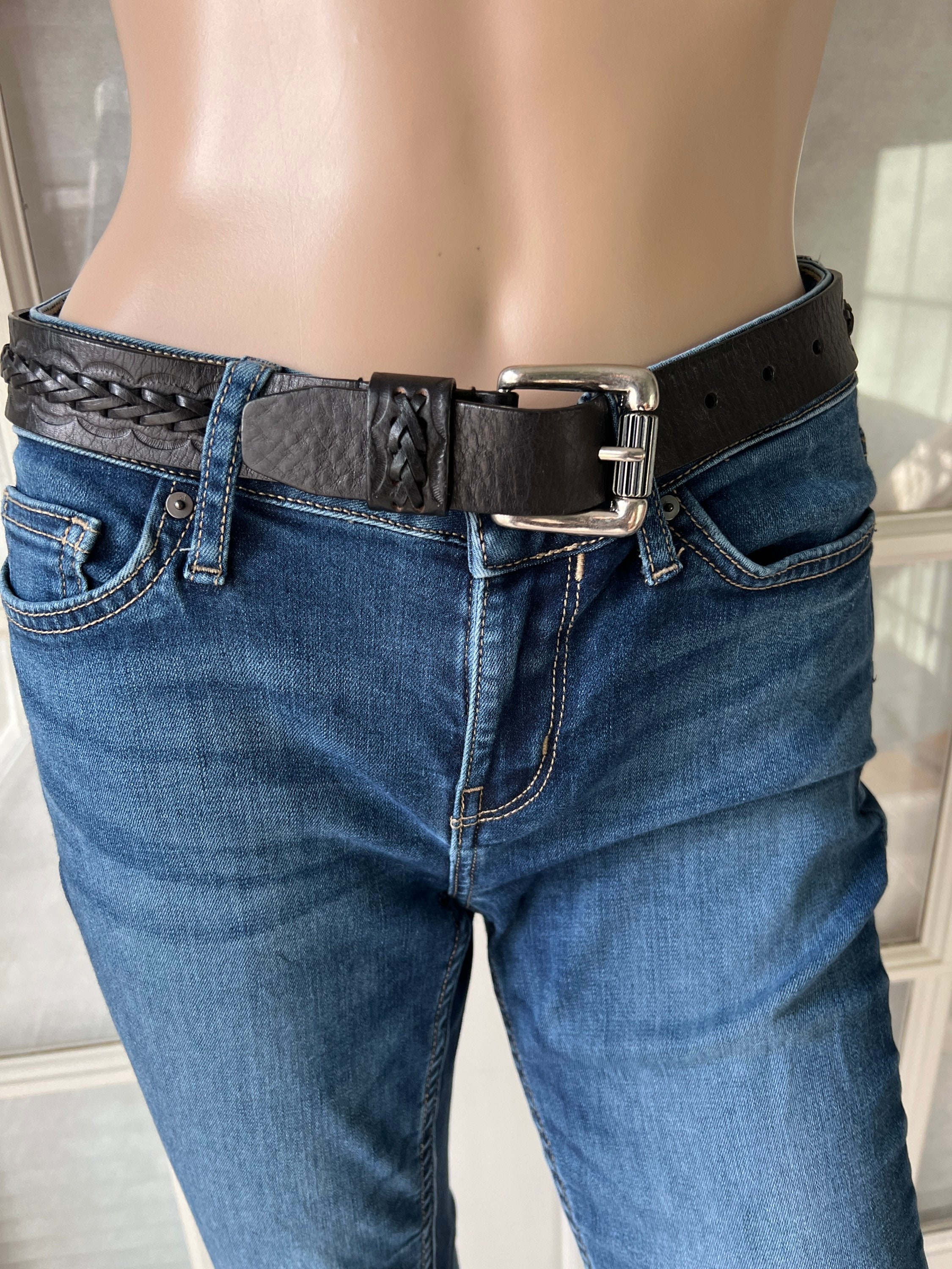 Braided Leather Guess Belt with Decorative Buckle Guess Women main image 4
