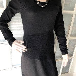 Ann Taylor adorable black long sleeve sweater dress