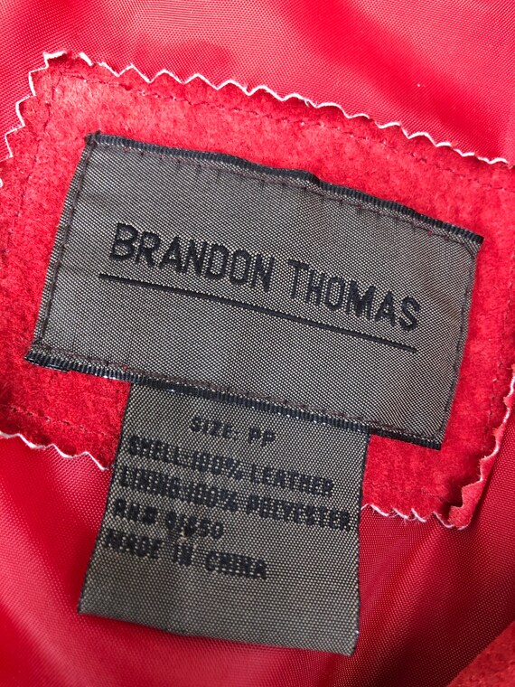 Brandon Thomas raspberry red suede braid trim jac… - image 6
