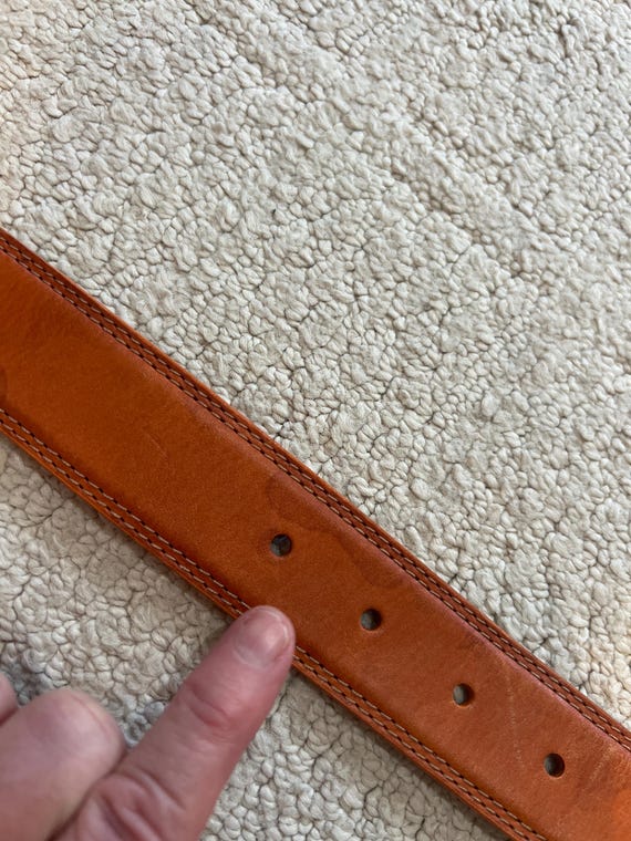 Linea Pelle Brown Leather Belt Snaps Vintage LINEA PELLE Belt Vintage Belt Brown Leather Belt Women main image 2