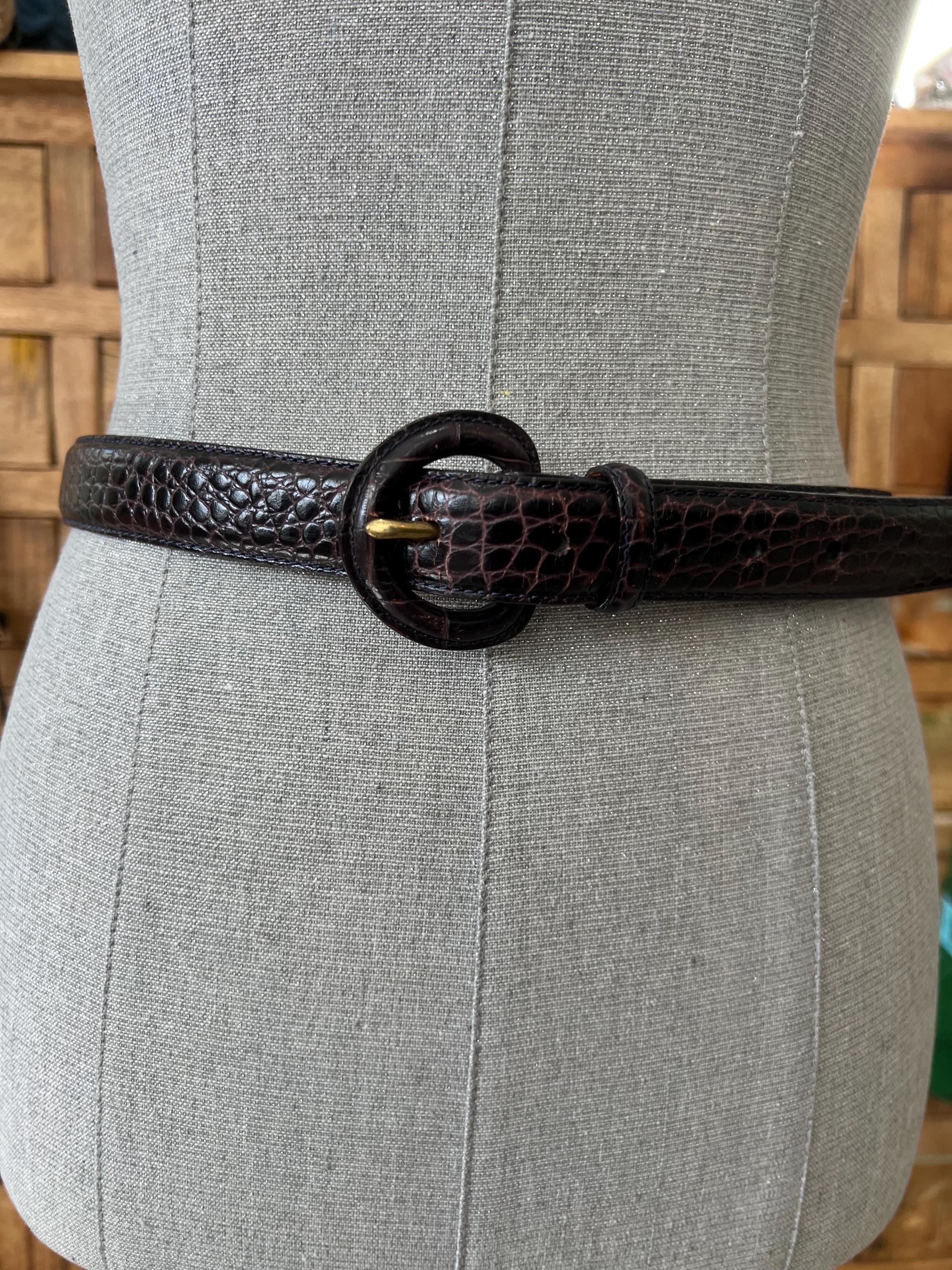 Lauren Ralph Lauren, Dark Brown Snake Embossed Western Style  display picture 3