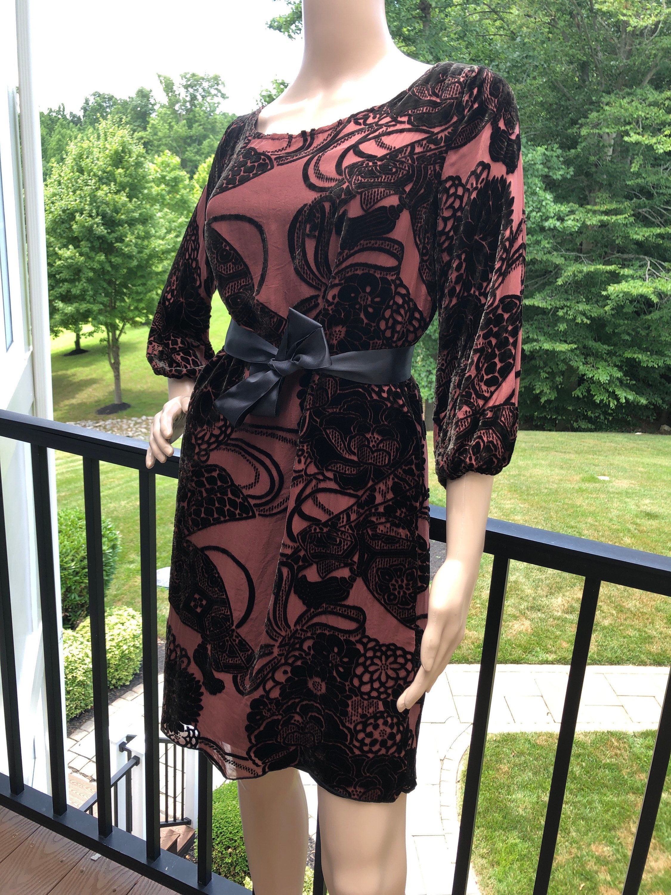 Hale bob top velvet dress