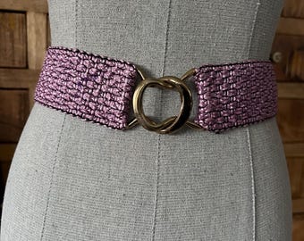 Lavender Purple Woven Stretch Waist Belt