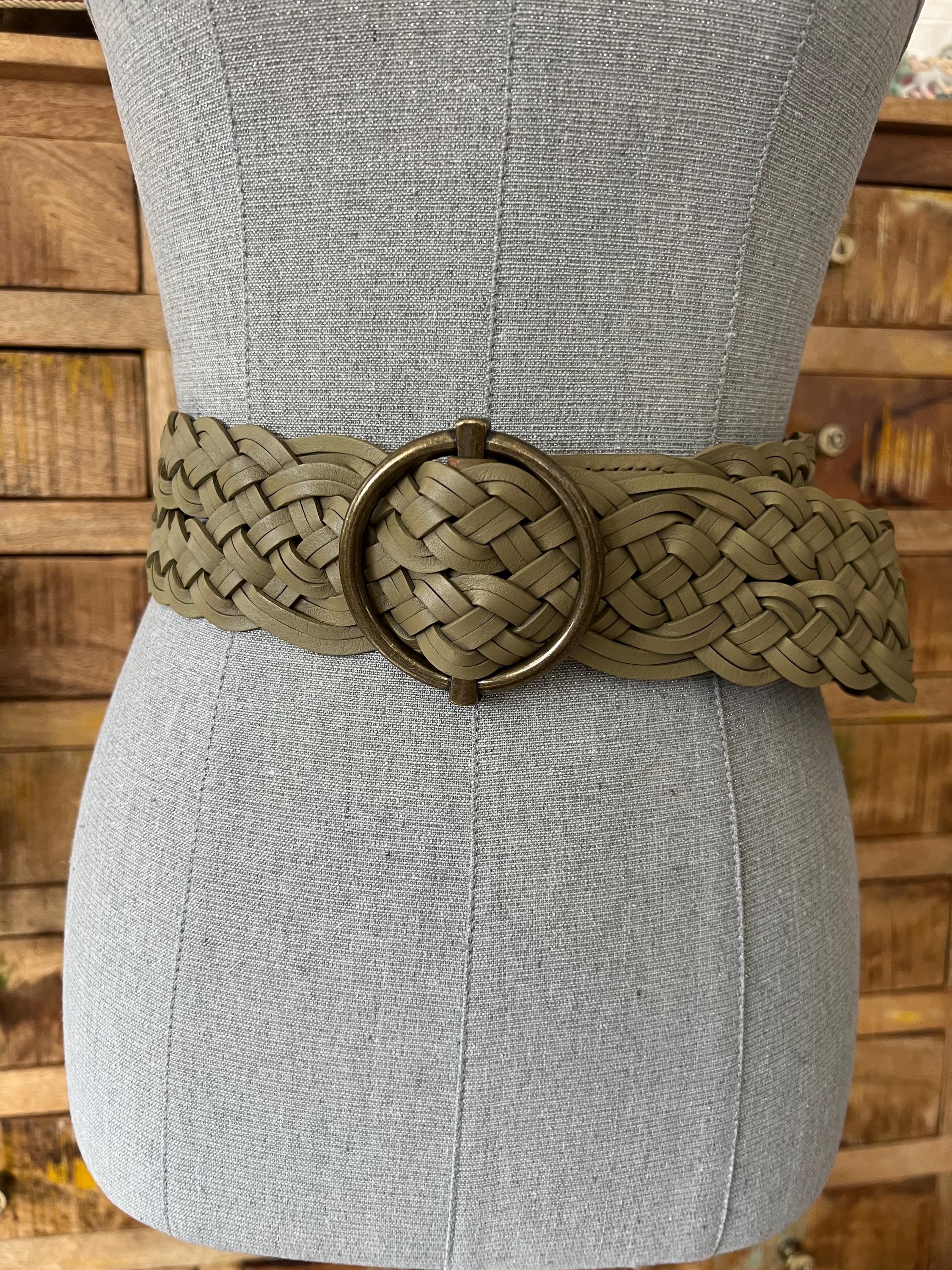 4438 Women\'s Braided Wide Belt With Matching Buckle, Large Women main image 4