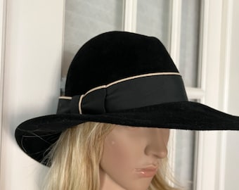 VTG Black Wool Hat Designed by Sylvia New York St. Louis - Etsy