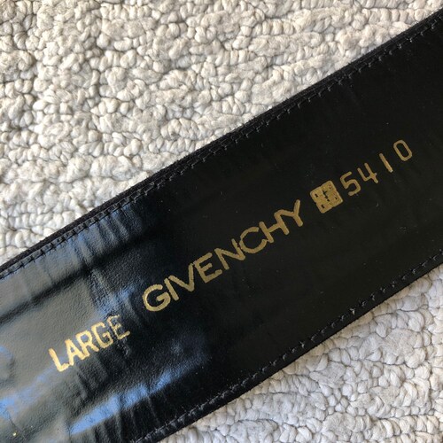 Shops Vintage 90s Givenchy black suede/rhinestone embellished wide belt