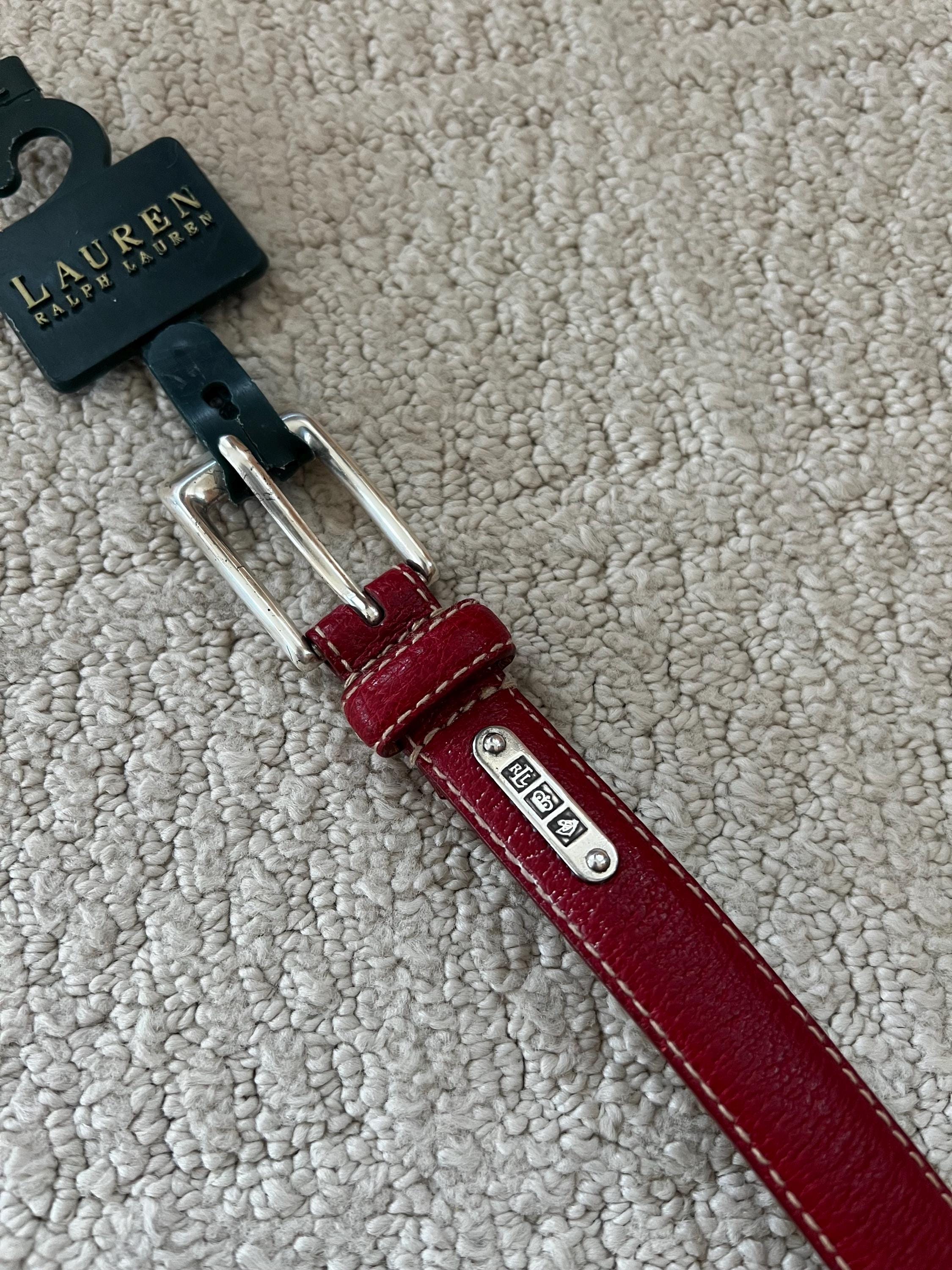 Lauren Ralph Lauren Red Leather Belt L Belt Bjj Buy Red Belt Leather Belt Lauren Ralph Lauren Red  main image 2