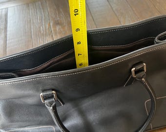 Vintage Coach Black Leather Business Tote 7757 - Etsy