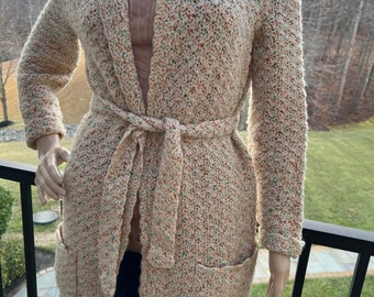 Pale Orange Cardigan - Etsy