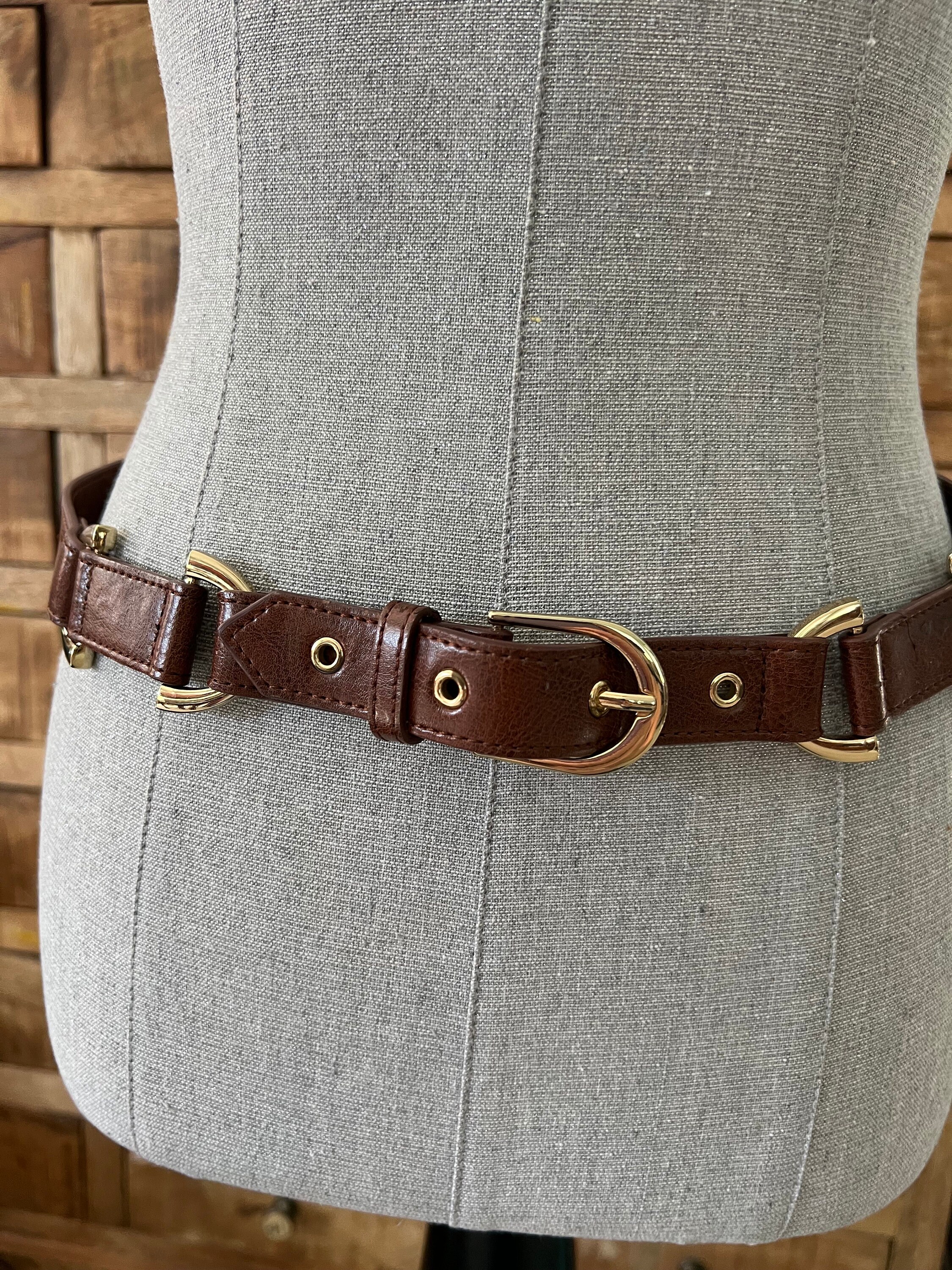 Luxe Vegan Leather Brown Vintage Style Belt Vegetable Tanned Leather Belt | Classic Brown main image 3