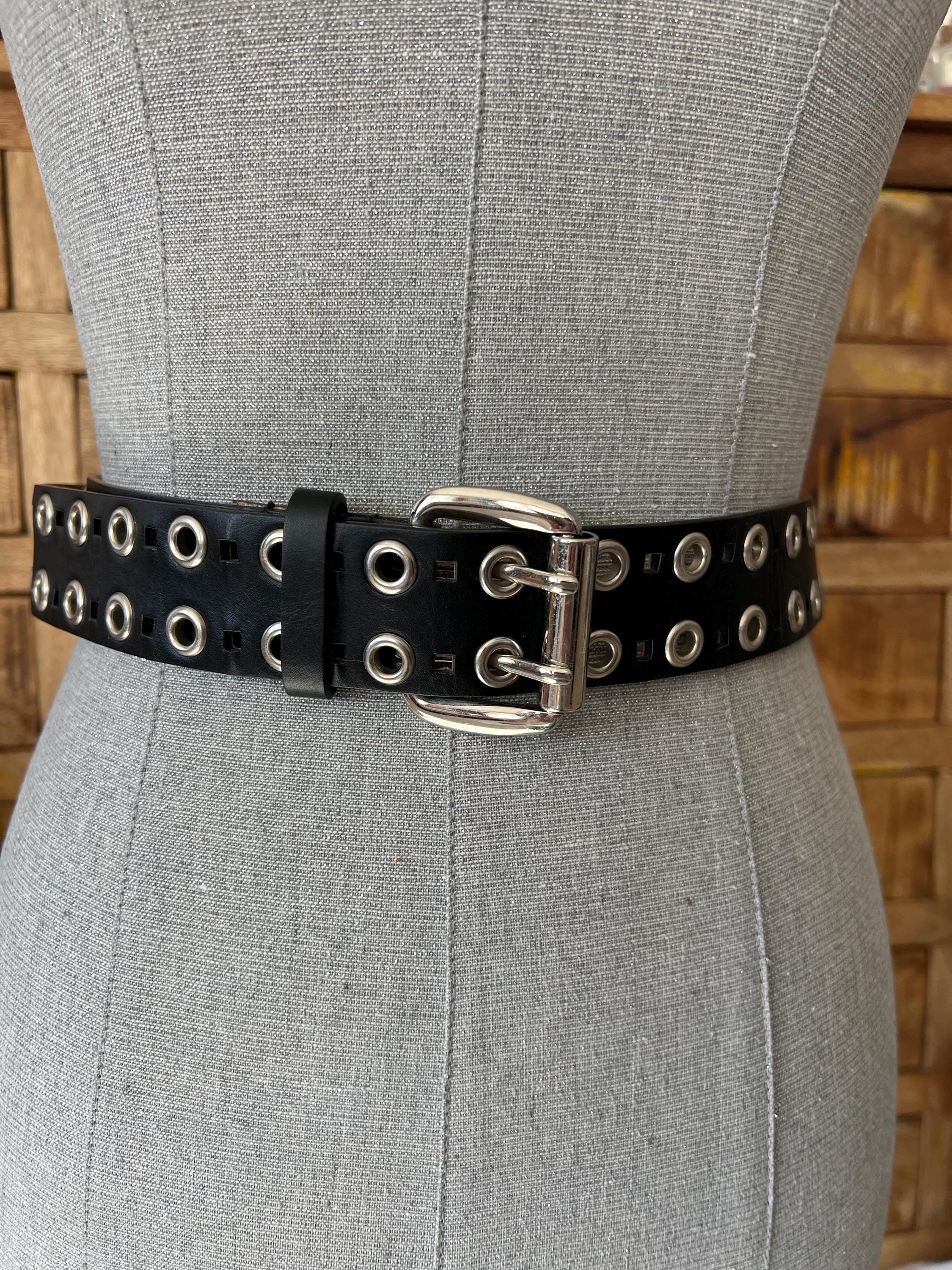 Steve Madden Vintage Hippy Gypsy Sexy Wide Black Leather Stud Waist Hip Belt Steve Madden Belts - Etsy main image 3