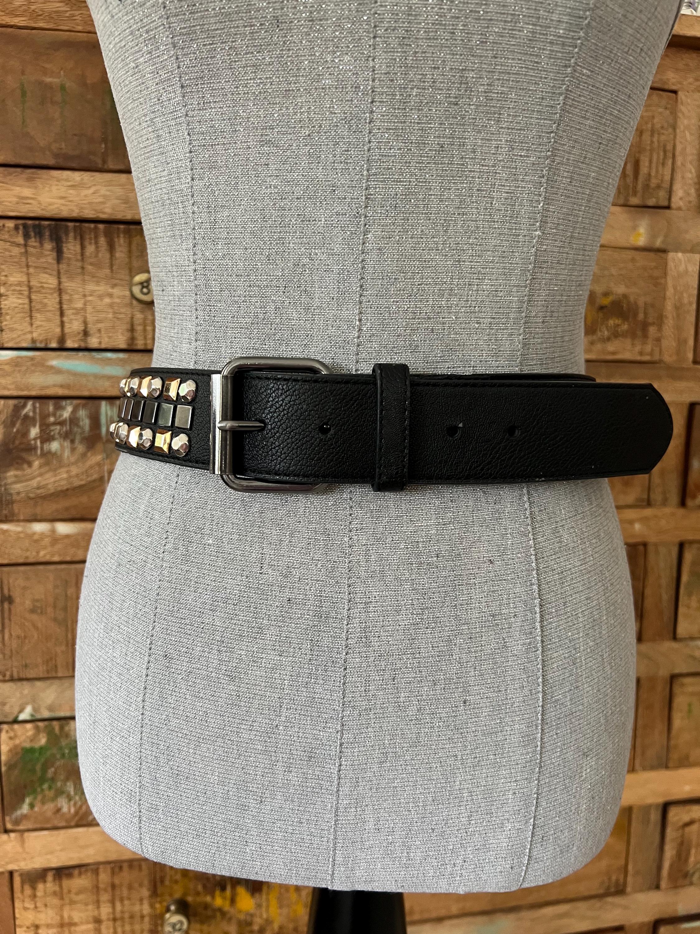 BCBG Black Belt with Silver Accents Bcbg Belt for sale | eBay main image 3