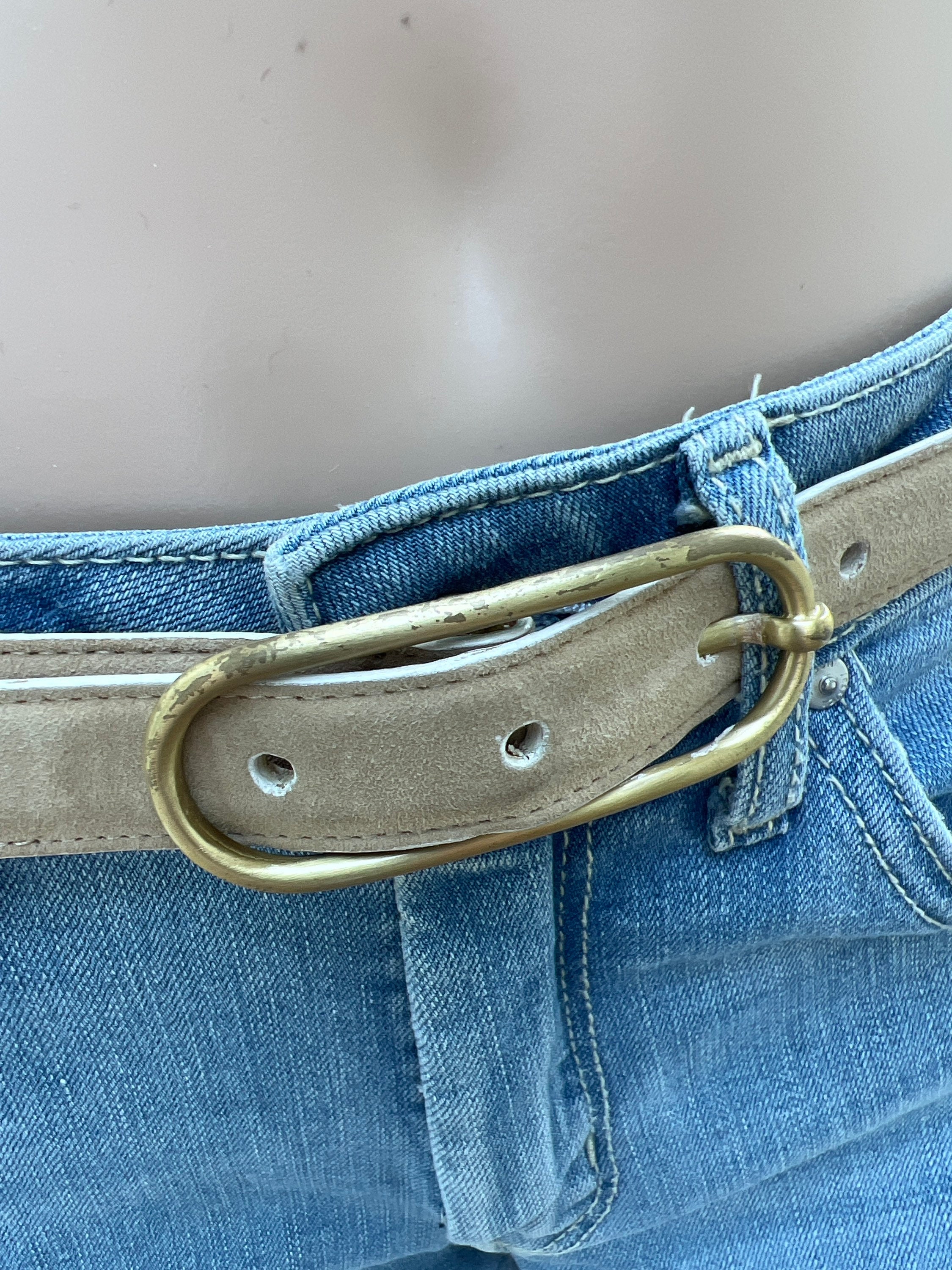 Georgia Armani Vintage Tan Suede Leather Skinny Belt - Etsy