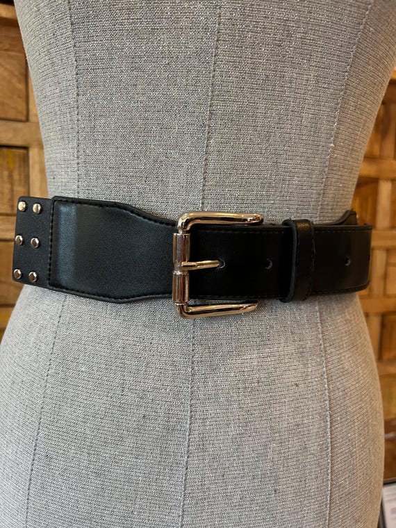 Black/silver Studded Flaps Unique Rock Star Belt - Etsy display picture 2