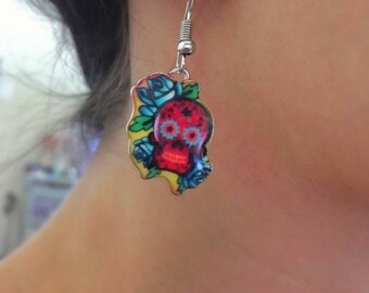 Day of the Dead Sugar Skull Earrings