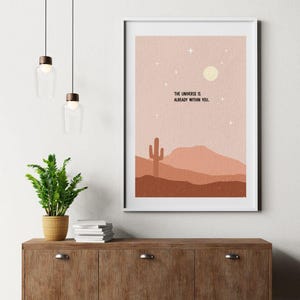El Universo Ya Está Dentro De Ti [Cita] Paisaje Boho - Póster Varios Tamaños - La Diosa Gitana