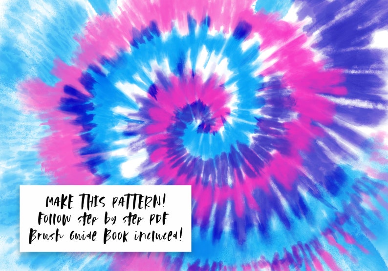Digital Tie-Dye Photoshop Brushes Vol 4 | Etsy