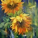 Sunflower Painting,Sunflower Print,Sunflower Wall Decor,Sunflower,Sunflower Wall Art,Sunflower Kitchen ptg,Sunflower art,Home Decor,Wall Art 