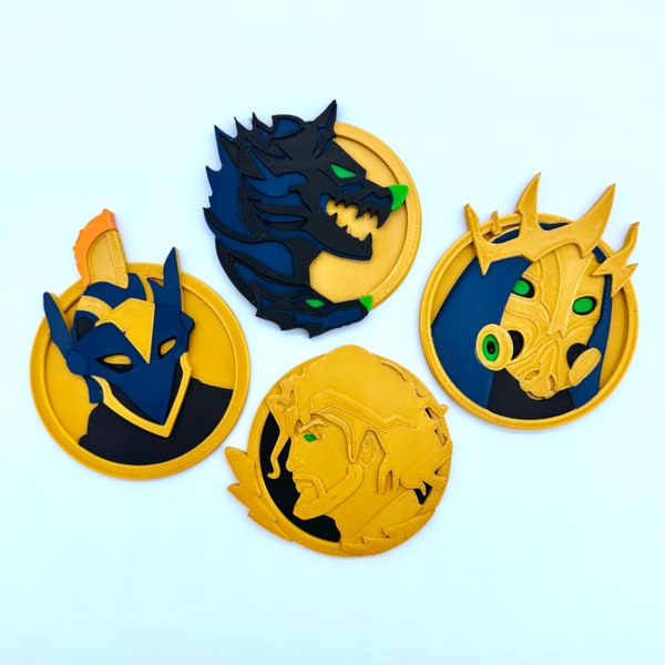 FN Chapter 5 Season 2 New Medallions Aspects 3D Printed Hades Zeus Ares Cerberus Gaming Fort Battle Royale Gold Medal Coin Token