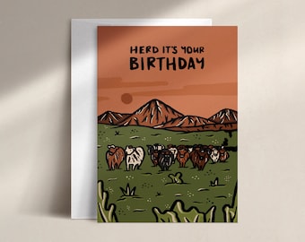 herd it's your birthday | birthday card | BD0009