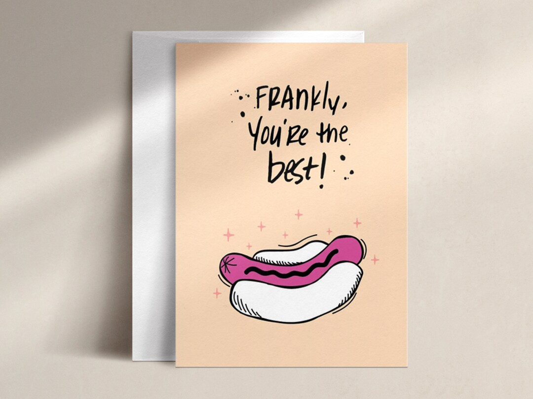 Frankly You're the Best Thank You Card DISC0080 - Etsy