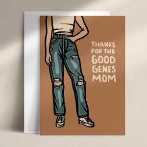 gracias por los buenos genes mamá / tarjeta del día de la madre / MOM0002