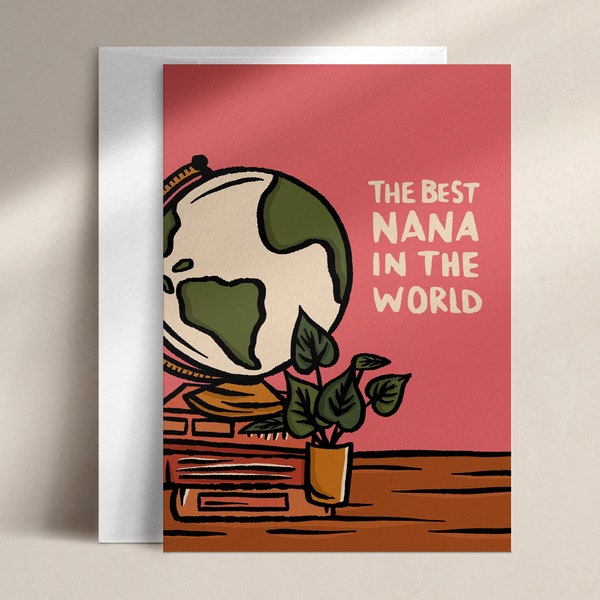 the best nana in the world | mother's day card | MOM0006