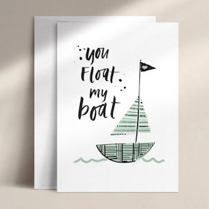 you float my boat love card DISC0031 image 1