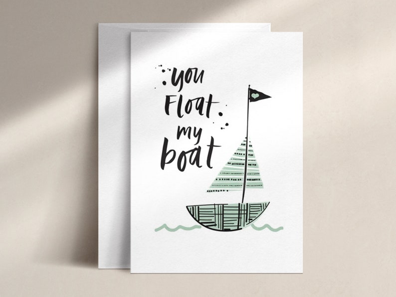 you float my boat love card DISC0031 image 1