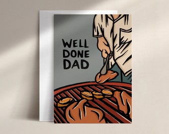 well done dad | father's day card | DAD0002