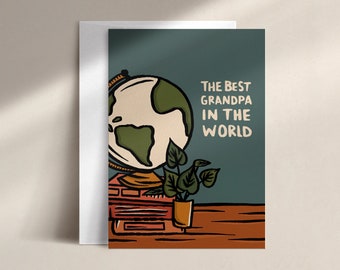 the best grandpa in the world | father's day card | DAD0004