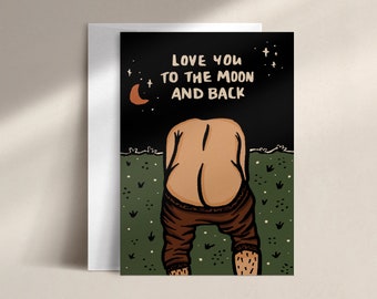 love you to the moon and back | love card | LV0003