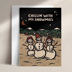 chillin with my snowmies | holiday card | HD0006