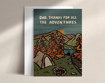 dad thanks for all the adventures | father's day card | DAD0006