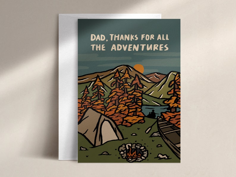 dad thanks for all the adventures father's day card DAD0006 zdjęcie 1