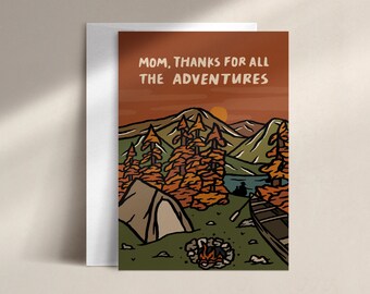 mom thanks for all the adventures | mother's day card | MOM0008