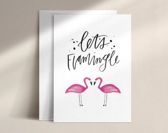 let's flamingle | love card | DISC0035