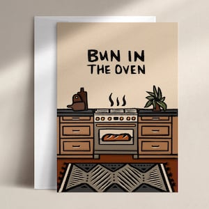 bun in the oven baby card BA0002 image 1